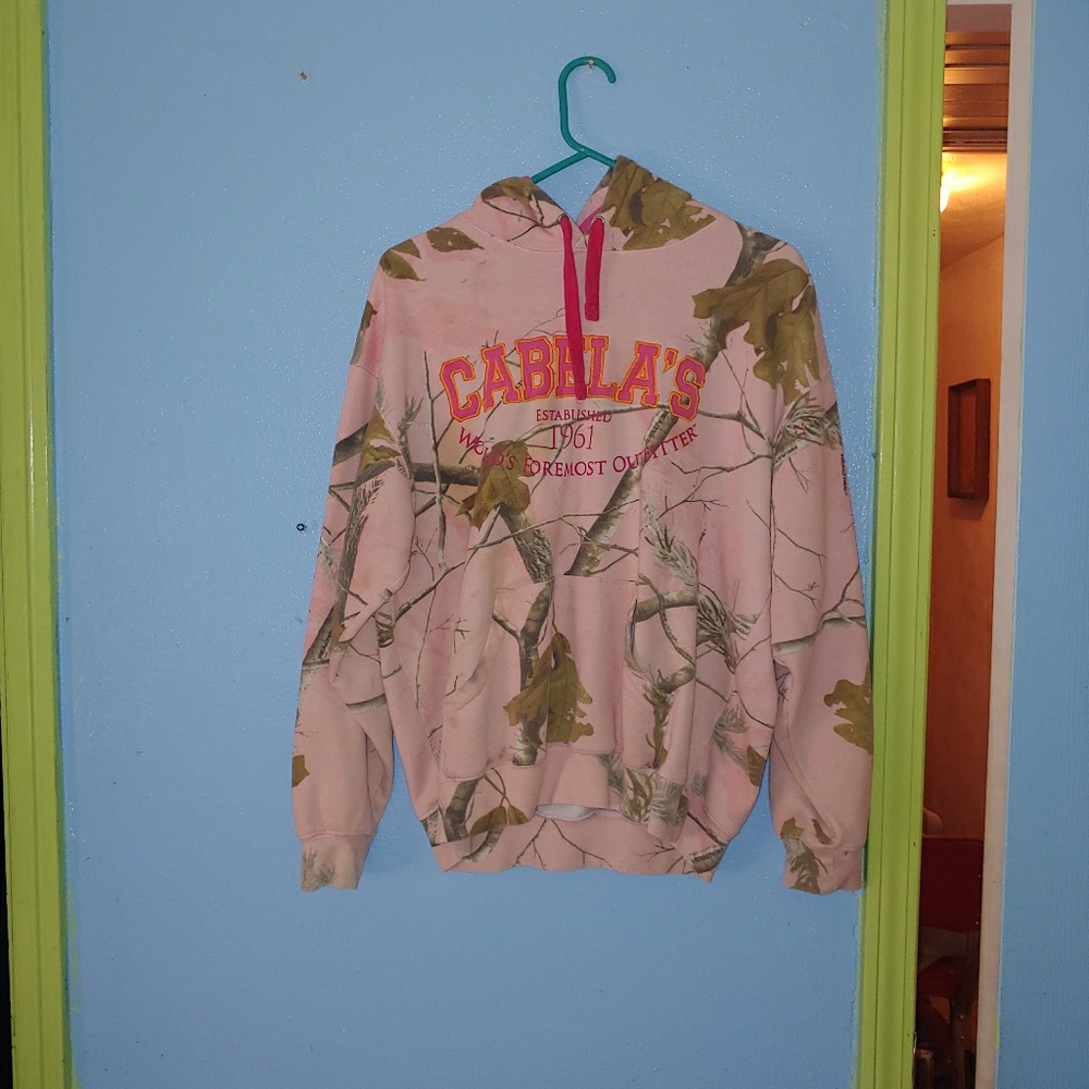 Pink camo hoodie